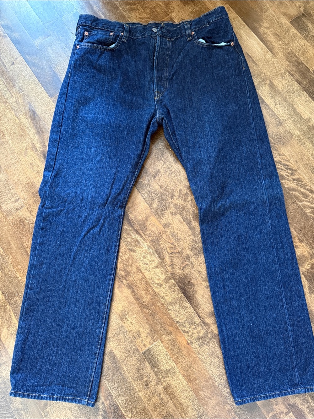 Levi's Men’s Straight Dark Blue Denim Jeans